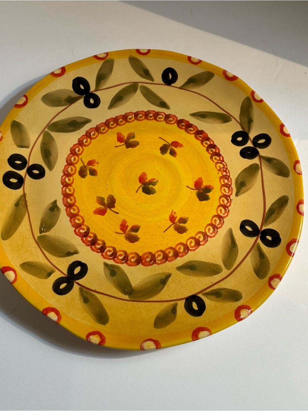 Vintage Italica Ars Hand Painted From Italy Ceramic Decorative Dish Plate